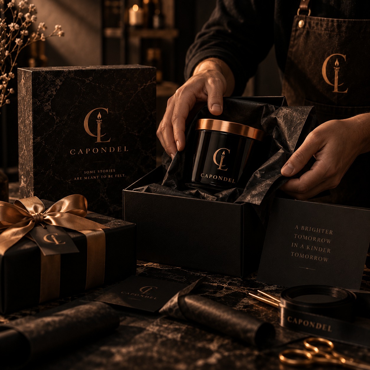 Luxury candle scene
