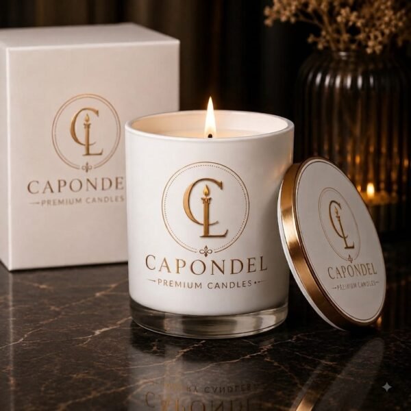 CAPONDEL Premium Scented Candle - White Jasmine & Cashmere